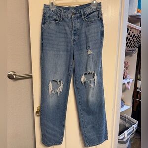 a.n.a Women's Highest-Rise Jeans 90s Loose Jean- Blue